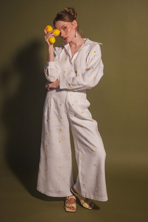 Pantalón Mango Camomile Blanco